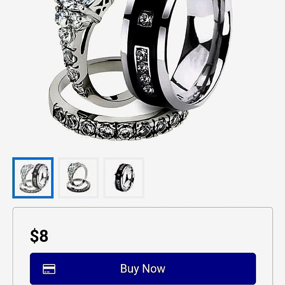 Wedding band set